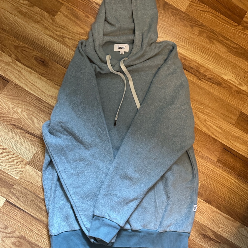 FEAT brand Cozy blue Hoodie with Drawstring